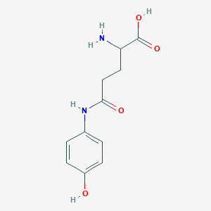 molecular formula C11H14N2O4 B035728 N-(p-Hydroxyphenyl)-L-glutamine CAS No. 30382-24-2