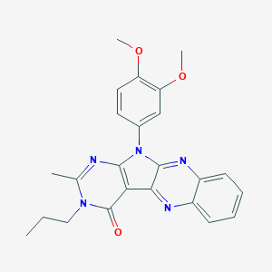 11-(3,4-dimethoxyphenyl)-2-methyl-3-propyl-3,11-dihydro-4H-pyrimido[5',4':4,5]pyrrolo[2,3-b]quinoxalin-4-one