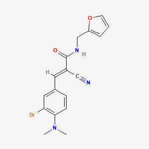 3-[3-bromo-4-(dimethylamino)phenyl]-2-cyano-N-(2-furylmethyl)acrylamide