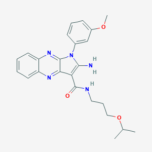 molecular formula C24H27N5O3 B357281 2-amino-N-(3-isopropoxypropyl)-1-(3-methoxyphenyl)-1H-pyrrolo[2,3-b]quinoxaline-3-carboxamide CAS No. 847379-73-1