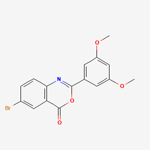 molecular formula C16H12BrNO4 B3572813 6-bromo-2-(3,5-dimethoxyphenyl)-4H-3,1-benzoxazin-4-one 