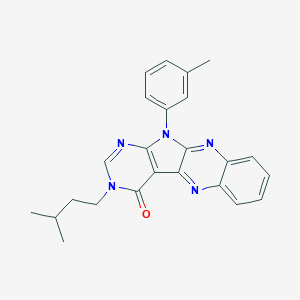 3-isopentyl-11-(3-methylphenyl)-3,11-dihydro-4H-pyrimido[5',4':4,5]pyrrolo[2,3-b]quinoxalin-4-one