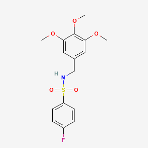 4-fluoro-N-[(3,4,5-trimethoxyphenyl)methyl]benzenesulfonamide