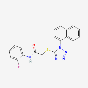 N-(2-fluorophenyl)-2-{[1-(1-naphthyl)-1H-tetrazol-5-yl]thio}acetamide