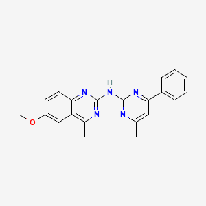 6-methoxy-4-methyl-N-(4-methyl-6-phenylpyrimidin-2-yl)quinazolin-2-amine