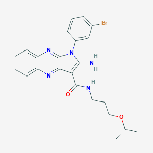 2-amino-1-(3-bromophenyl)-N-(3-isopropoxypropyl)-1H-pyrrolo[2,3-b]quinoxaline-3-carboxamide