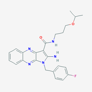 2-amino-1-(4-fluorobenzyl)-N-(3-isopropoxypropyl)-1H-pyrrolo[2,3-b]quinoxaline-3-carboxamide