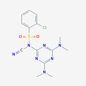 N-[4,6-bis(dimethylamino)-1,3,5-triazin-2-yl]-2-chloro-N-cyanobenzenesulfonamide