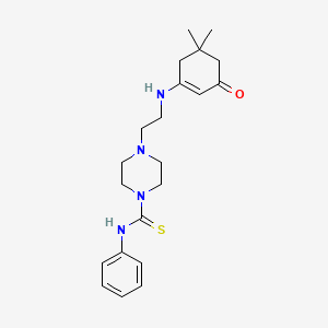 4-{2-[(5,5-dimethyl-3-oxocyclohex-1-en-1-yl)amino]ethyl}-N-phenylpiperazine-1-carbothioamide