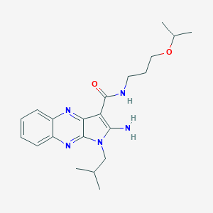 molecular formula C21H29N5O2 B357289 2-amino-1-isobutyl-N-(3-isopropoxypropyl)-1H-pyrrolo[2,3-b]quinoxaline-3-carboxamide CAS No. 844647-67-2