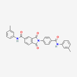 N-(3-methylphenyl)-2-{4-[(3-methylphenyl)carbamoyl]phenyl}-1,3-dioxo-2,3-dihydro-1H-isoindole-5-carboxamide