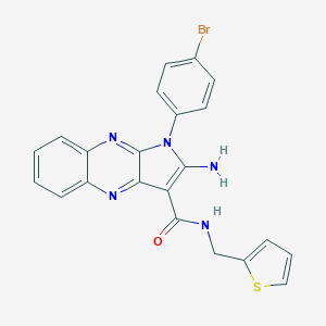 molecular formula C22H16BrN5OS B357291 2-amino-1-(4-bromophenyl)-N-(2-thienylmethyl)-1H-pyrrolo[2,3-b]quinoxaline-3-carboxamide CAS No. 577996-75-9