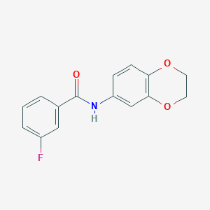 N-(2,3-dihydro-1,4-benzodioxin-6-yl)-3-fluorobenzamide