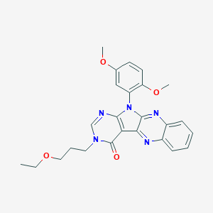 11-(2,5-dimethoxyphenyl)-3-(3-ethoxypropyl)-3,11-dihydro-4H-pyrimido[5',4':4,5]pyrrolo[2,3-b]quinoxalin-4-one