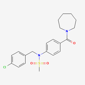 N-[4-(azepane-1-carbonyl)phenyl]-N-[(4-chlorophenyl)methyl]methanesulfonamide