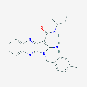 molecular formula C23H25N5O B357294 2-amino-N-butan-2-yl-1-[(4-methylphenyl)methyl]pyrrolo[3,2-b]quinoxaline-3-carboxamide CAS No. 573708-27-7