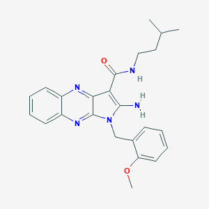 molecular formula C24H27N5O2 B357297 2-amino-N-isopentyl-1-(2-methoxybenzyl)-1H-pyrrolo[2,3-b]quinoxaline-3-carboxamide CAS No. 841207-03-2