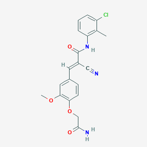 3-[4-(2-amino-2-oxoethoxy)-3-methoxyphenyl]-N-(3-chloro-2-methylphenyl)-2-cyanoacrylamide