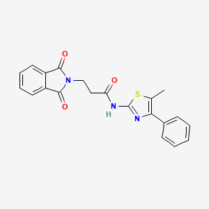 3-(1,3-dioxo-1,3-dihydro-2H-isoindol-2-yl)-N-(5-methyl-4-phenyl-1,3-thiazol-2-yl)propanamide