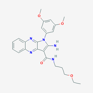 2-amino-1-(3,5-dimethoxyphenyl)-N-(3-ethoxypropyl)-1H-pyrrolo[2,3-b]quinoxaline-3-carboxamide