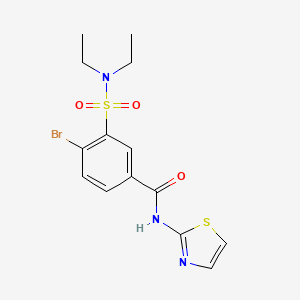 4-bromo-3-[(diethylamino)sulfonyl]-N-1,3-thiazol-2-ylbenzamide