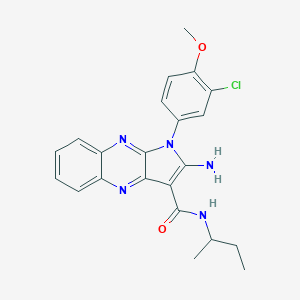 2-amino-N-(sec-butyl)-1-(3-chloro-4-methoxyphenyl)-1H-pyrrolo[2,3-b]quinoxaline-3-carboxamide