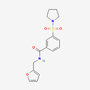 N-(2-furylmethyl)-3-(1-pyrrolidinylsulfonyl)benzamide