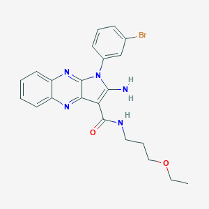 2-amino-1-(3-bromophenyl)-N-(3-ethoxypropyl)-1H-pyrrolo[2,3-b]quinoxaline-3-carboxamide