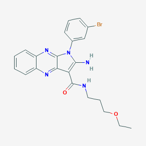 molecular formula C22H22BrN5O2 B357303 2-amino-1-(3-bromophenyl)-N-(3-ethoxypropyl)-1H-pyrrolo[2,3-b]quinoxaline-3-carboxamide CAS No. 578751-06-1