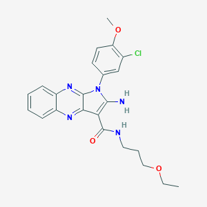 2-amino-1-(3-chloro-4-methoxyphenyl)-N-(3-ethoxypropyl)-1H-pyrrolo[2,3-b]quinoxaline-3-carboxamide