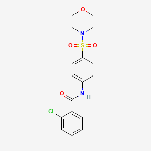 2-chloro-N-[4-(4-morpholinylsulfonyl)phenyl]benzamide