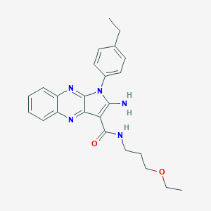 molecular formula C24H27N5O2 B357305 2-amino-N-(3-ethoxypropyl)-1-(4-ethylphenyl)-1H-pyrrolo[2,3-b]quinoxaline-3-carboxamide CAS No. 843625-80-9