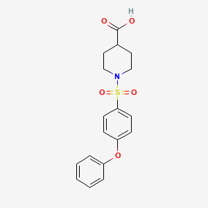 1-[(4-phenoxyphenyl)sulfonyl]-4-piperidinecarboxylic acid