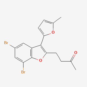 4-[5,7-Dibromo-3-(5-methylfuran-2-yl)-1-benzofuran-2-yl]butan-2-one