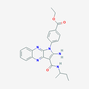 Ethyl 4-[2-amino-3-(butan-2-ylcarbamoyl)pyrrolo[3,2-b]quinoxalin-1-yl]benzoate