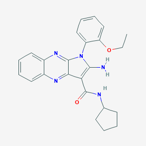 molecular formula C24H25N5O2 B357307 2-amino-N-cyclopentyl-1-(2-ethoxyphenyl)-1H-pyrrolo[2,3-b]quinoxaline-3-carboxamide CAS No. 836644-70-3