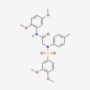 N~1~-(2,5-dimethoxyphenyl)-N~2~-[(3,4-dimethoxyphenyl)sulfonyl]-N~2~-(4-methylphenyl)glycinamide