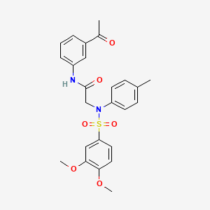 N~1~-(3-acetylphenyl)-N~2~-[(3,4-dimethoxyphenyl)sulfonyl]-N~2~-(4-methylphenyl)glycinamide