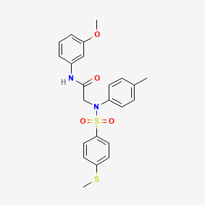 N-(3-Methoxyphenyl)-2-[(4-methylphenyl)-(4-methylsulfanylphenyl)sulfonyl-amino]acetamide