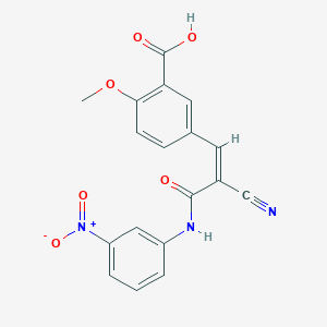 5-[(Z)-2-cyano-3-(3-nitroanilino)-3-oxoprop-1-enyl]-2-methoxybenzoic acid