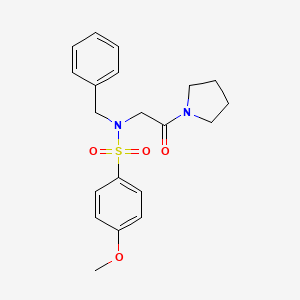 N-benzyl-4-methoxy-N-(2-oxo-2-pyrrolidin-1-ylethyl)benzenesulfonamide