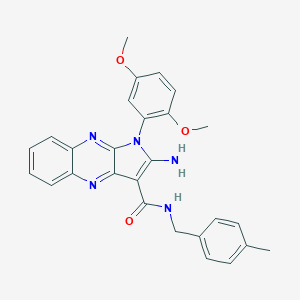 molecular formula C27H25N5O3 B357312 2-amino-1-(2,5-dimethoxyphenyl)-N-(4-methylbenzyl)-1H-pyrrolo[2,3-b]quinoxaline-3-carboxamide CAS No. 799832-12-5