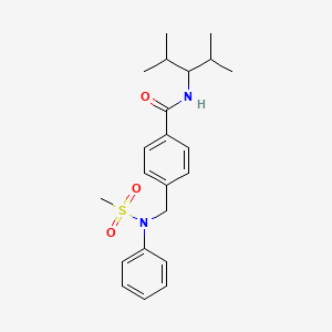 N-(1-isopropyl-2-methylpropyl)-4-{[(methylsulfonyl)(phenyl)amino]methyl}benzamide