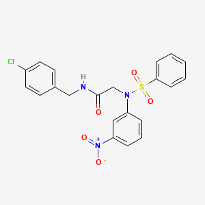 N~1~-(4-chlorobenzyl)-N~2~-(3-nitrophenyl)-N~2~-(phenylsulfonyl)glycinamide