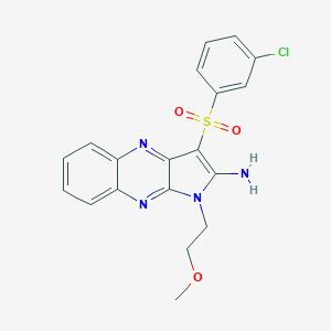 3-((3-chlorophenyl)sulfonyl)-1-(2-methoxyethyl)-1H-pyrrolo[2,3-b]quinoxalin-2-amine