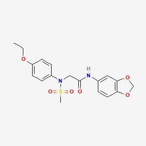 N-(1,3-benzodioxol-5-yl)-2-(4-ethoxy-N-methylsulfonylanilino)acetamide