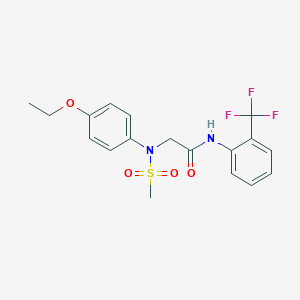 N~2~-(4-ethoxyphenyl)-N~2~-(methylsulfonyl)-N~1~-[2-(trifluoromethyl)phenyl]glycinamide