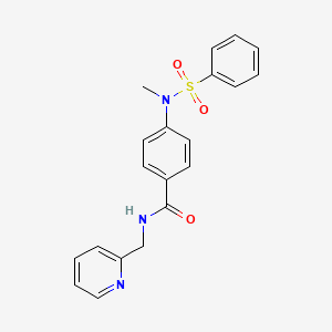 4-[methyl(phenylsulfonyl)amino]-N-(2-pyridinylmethyl)benzamide