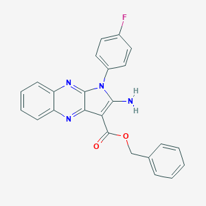 molecular formula C24H17FN4O2 B357316 benzyl 2-amino-1-(4-fluorophenyl)-1H-pyrrolo[2,3-b]quinoxaline-3-carboxylate CAS No. 840495-75-2