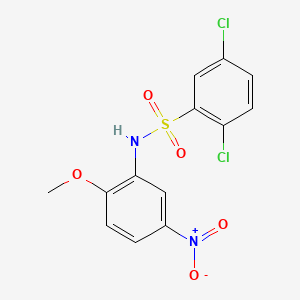 molecular formula C13H10Cl2N2O5S B3573161 2,5-dichloro-N-(2-methoxy-5-nitrophenyl)benzenesulfonamide 